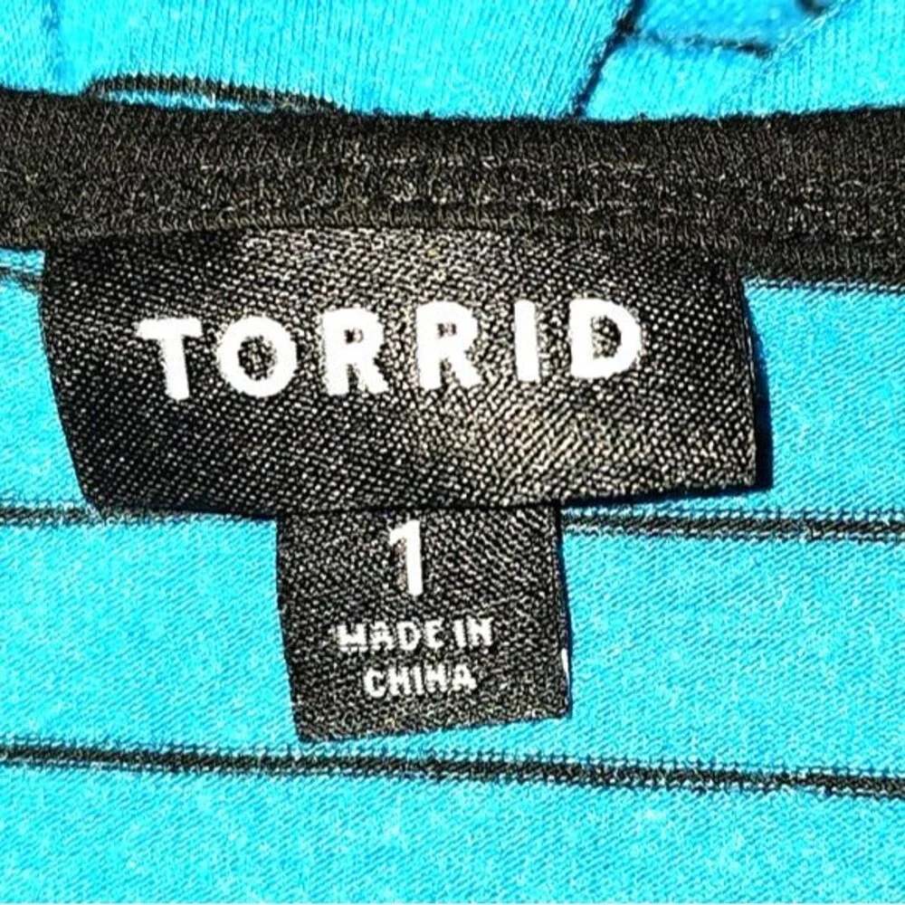 Torrid Green & Black Striped Sleeveless‎ Casual Midi Dress Plus Size 1X(14/16) - Picture 6 of 8